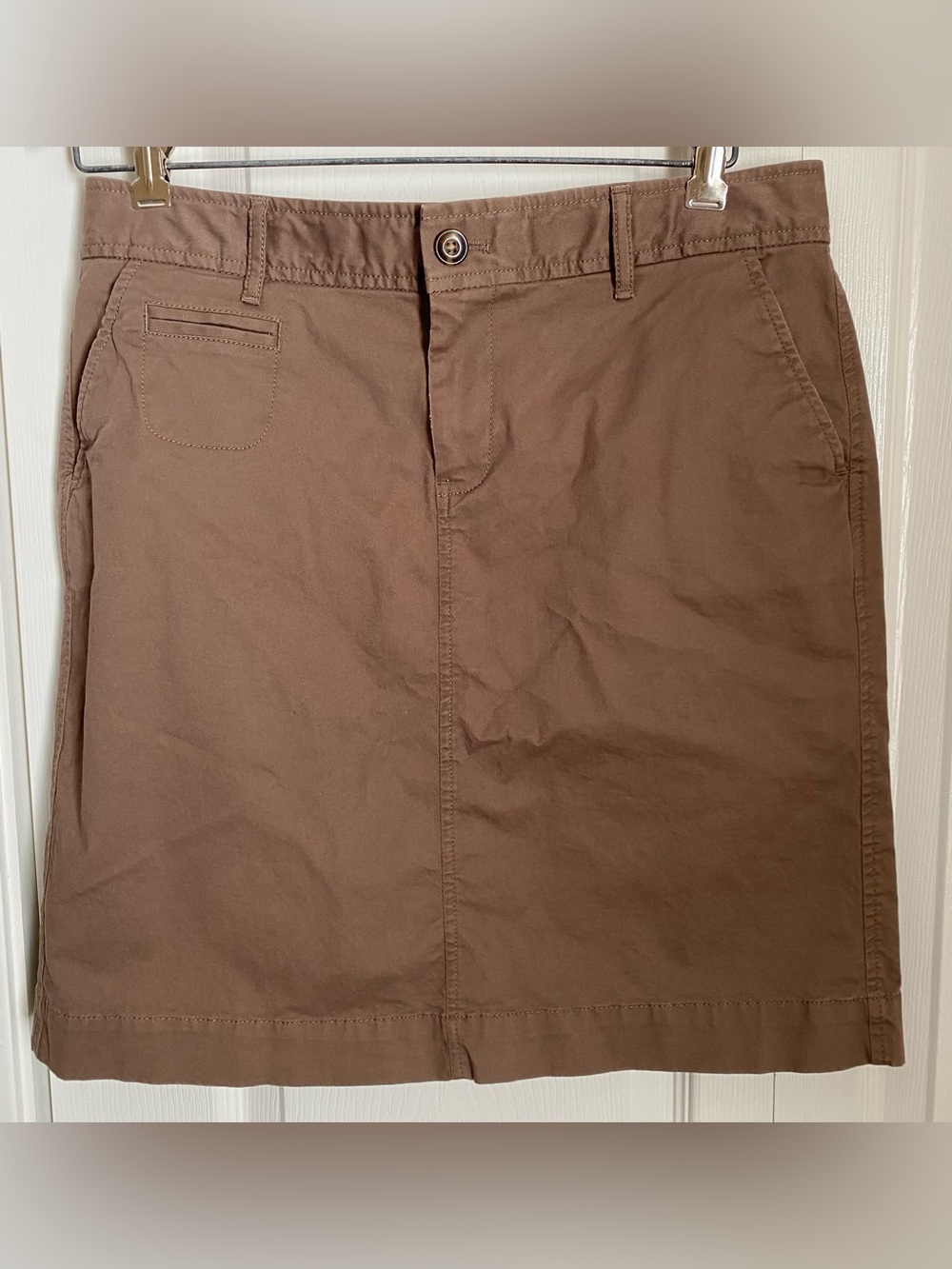 Old Navy Tan Pencil Skirt Khaki Cotton 8 Academia Preppy Y2K Office School